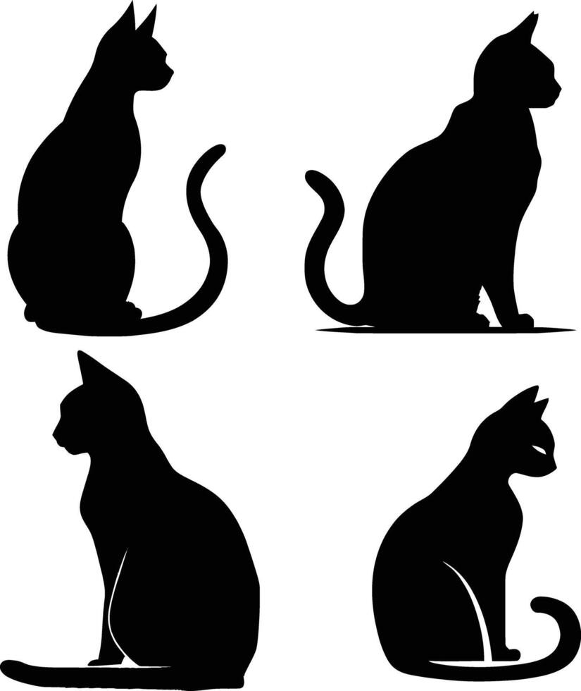 Silhouette of a cat, Minimalist cat silhouette, cat, cute cat vector