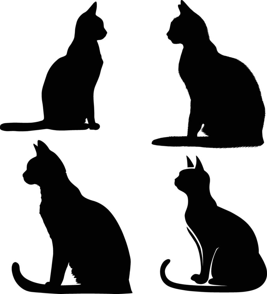 Silhouette of a cat, Minimalist cat silhouette, cat, cute cat vector