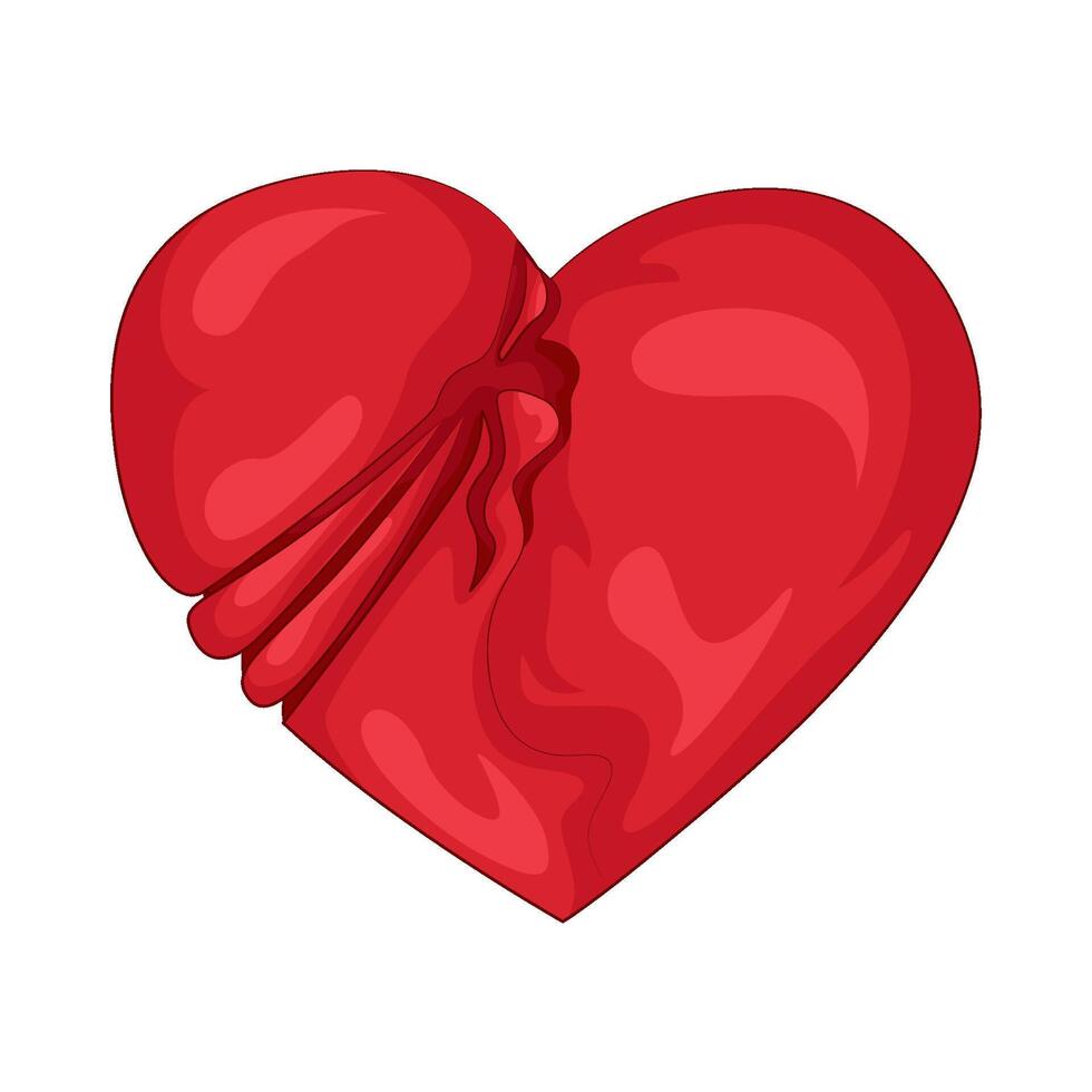Illustration of broken heart vector