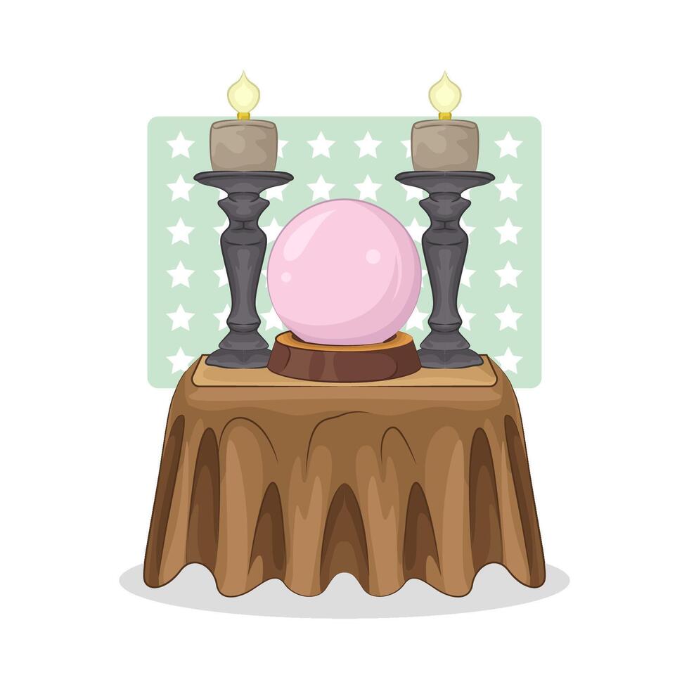 Illustration of crystal ball vector
