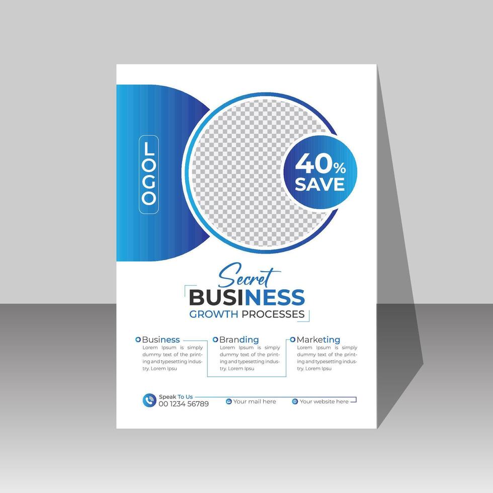 Modern business flyer template vector