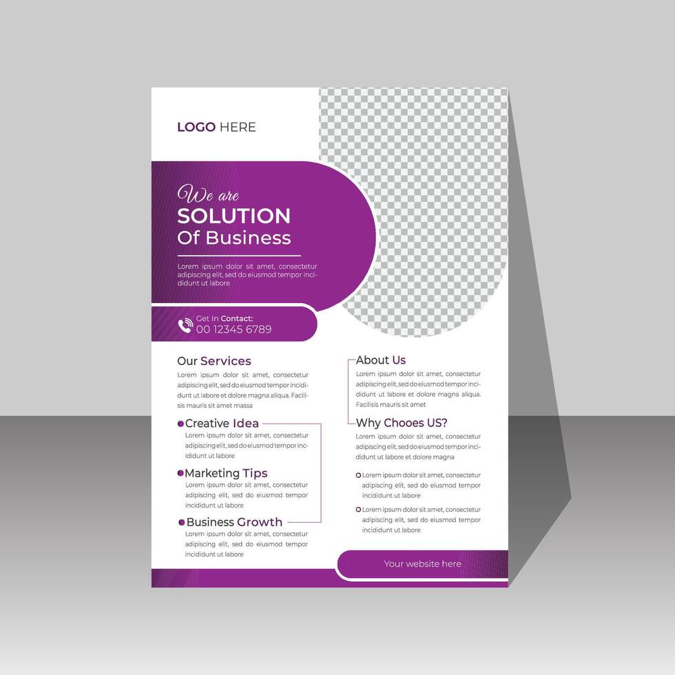 Modern business flyer template vector