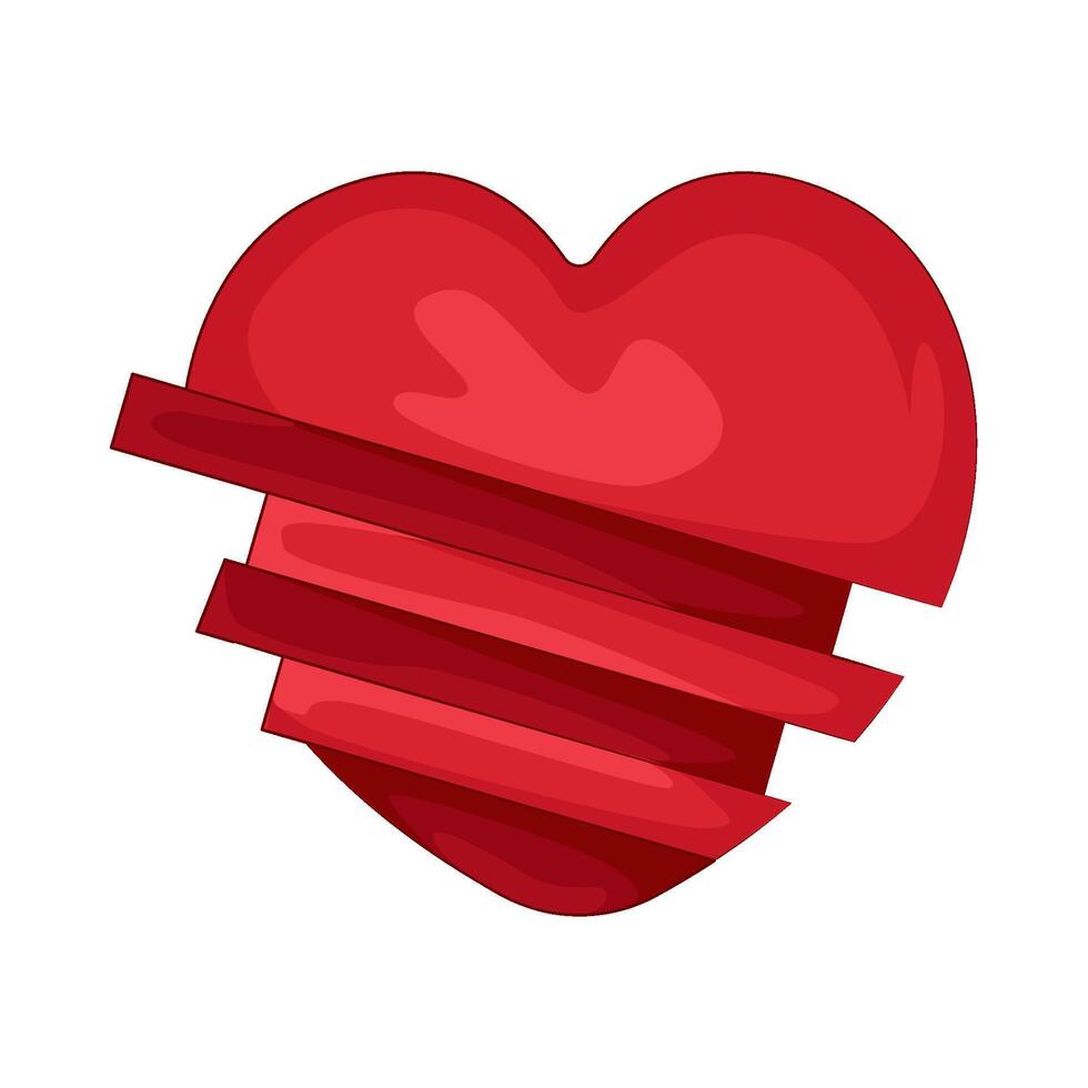 Illustration of broken heart vector