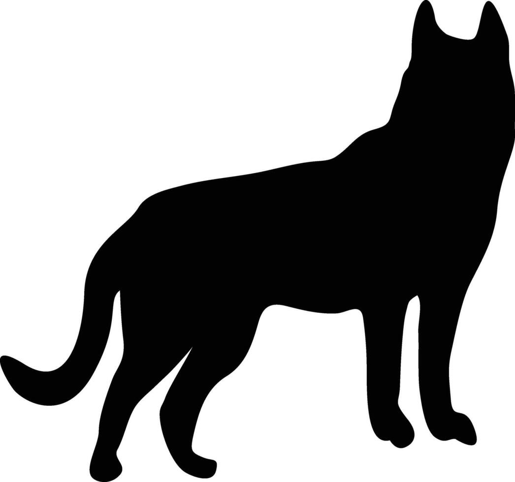 Siberian husky dog full body silhouette for graphic design and illustration vector