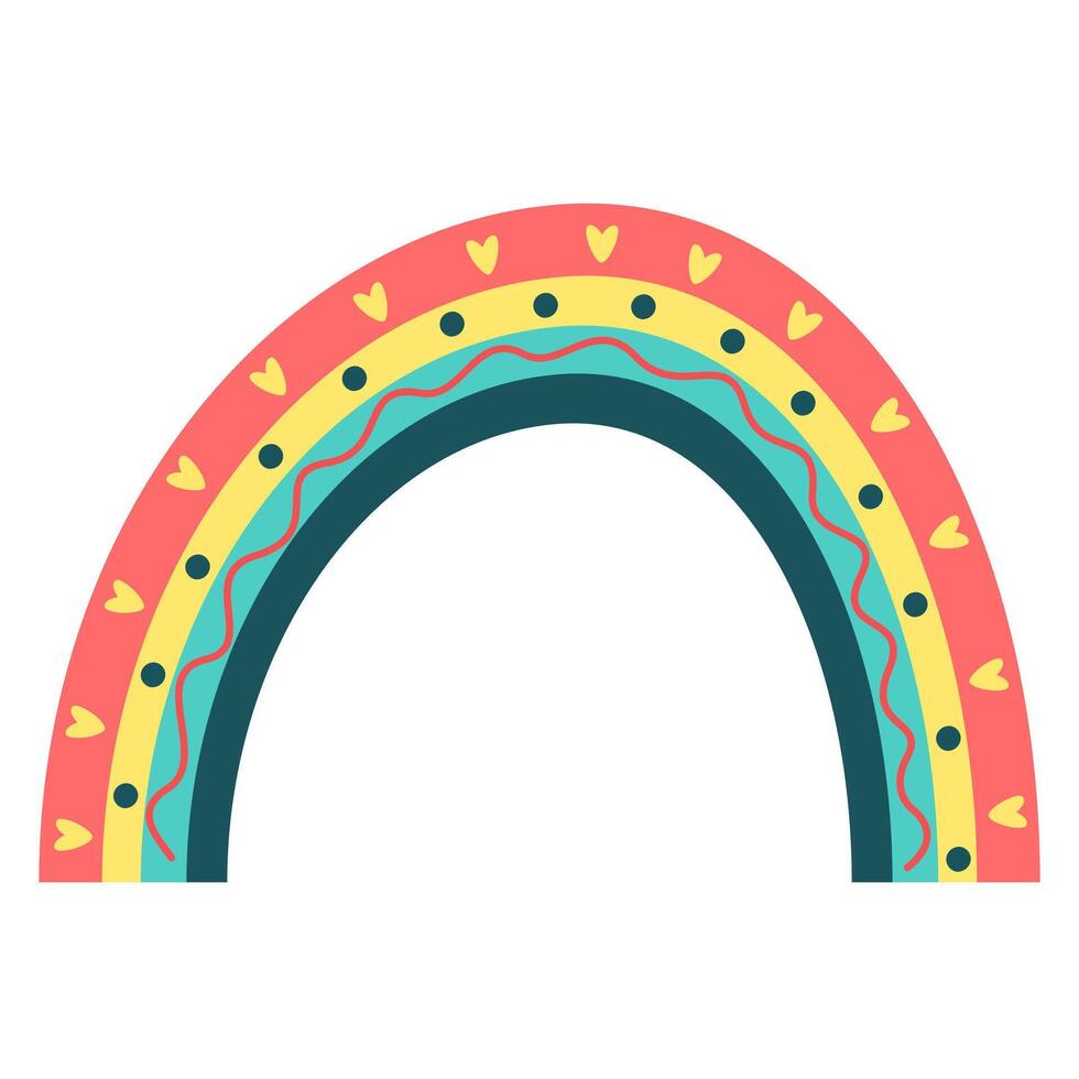 cartoon colorful rainbow vector