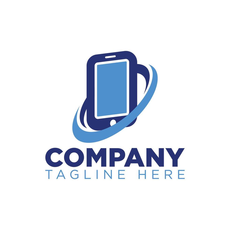 Modern phone logo icon template design vector
