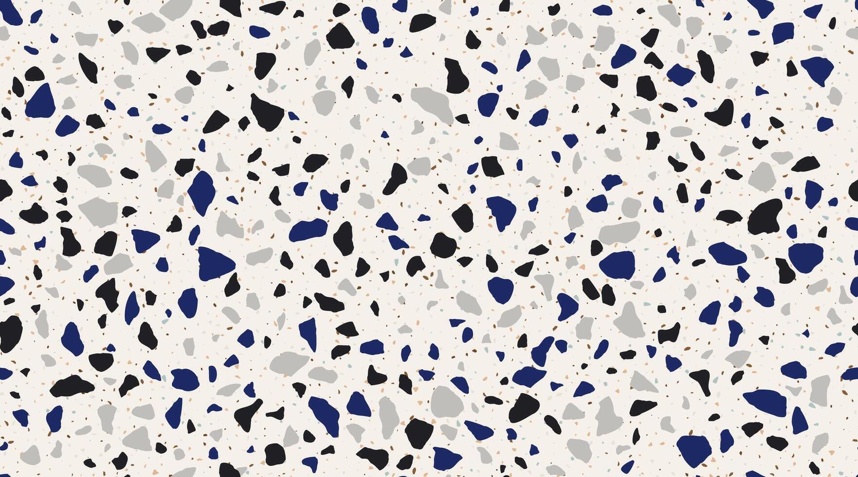 Terrazo mosaic ceramic tile pattern, stone texture vector