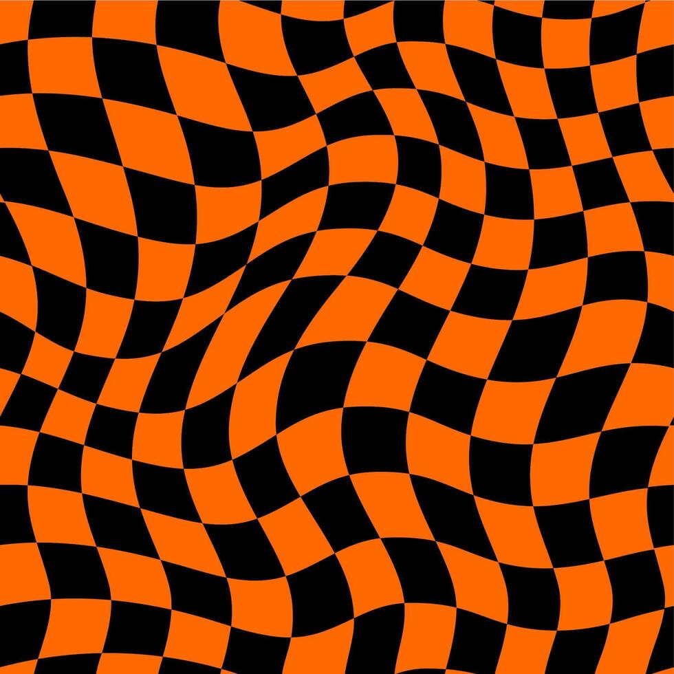 Halloween optical psychedelic wavy pattern vector