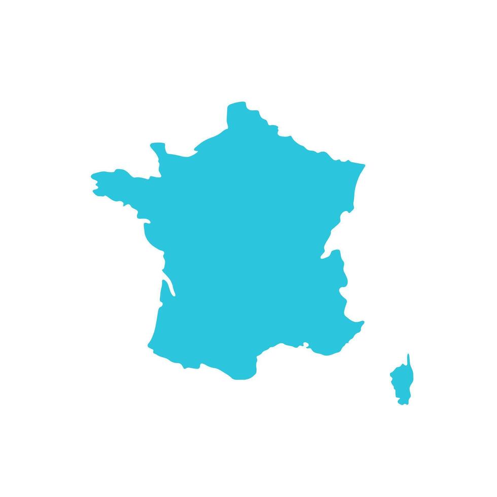 France map icon. Isolated on white background. From blue icon set. vector