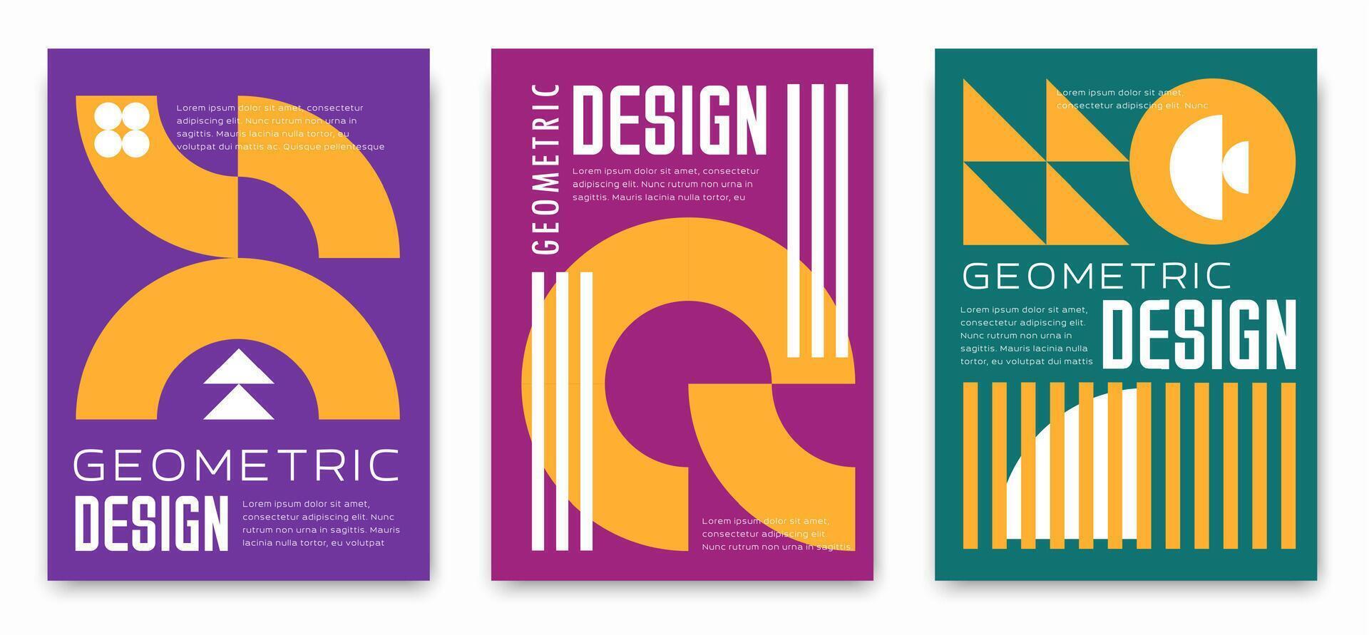 Business poster templates, abstract modern pattern vector