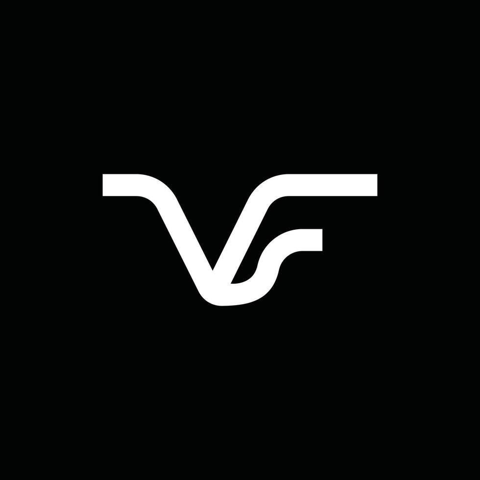 Modern Letter VF Minimalist simple logo, logotype element for template vector