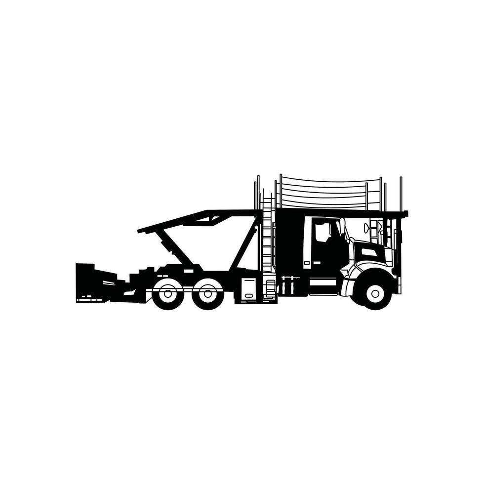 Truck Silhouette style illustration design template vector