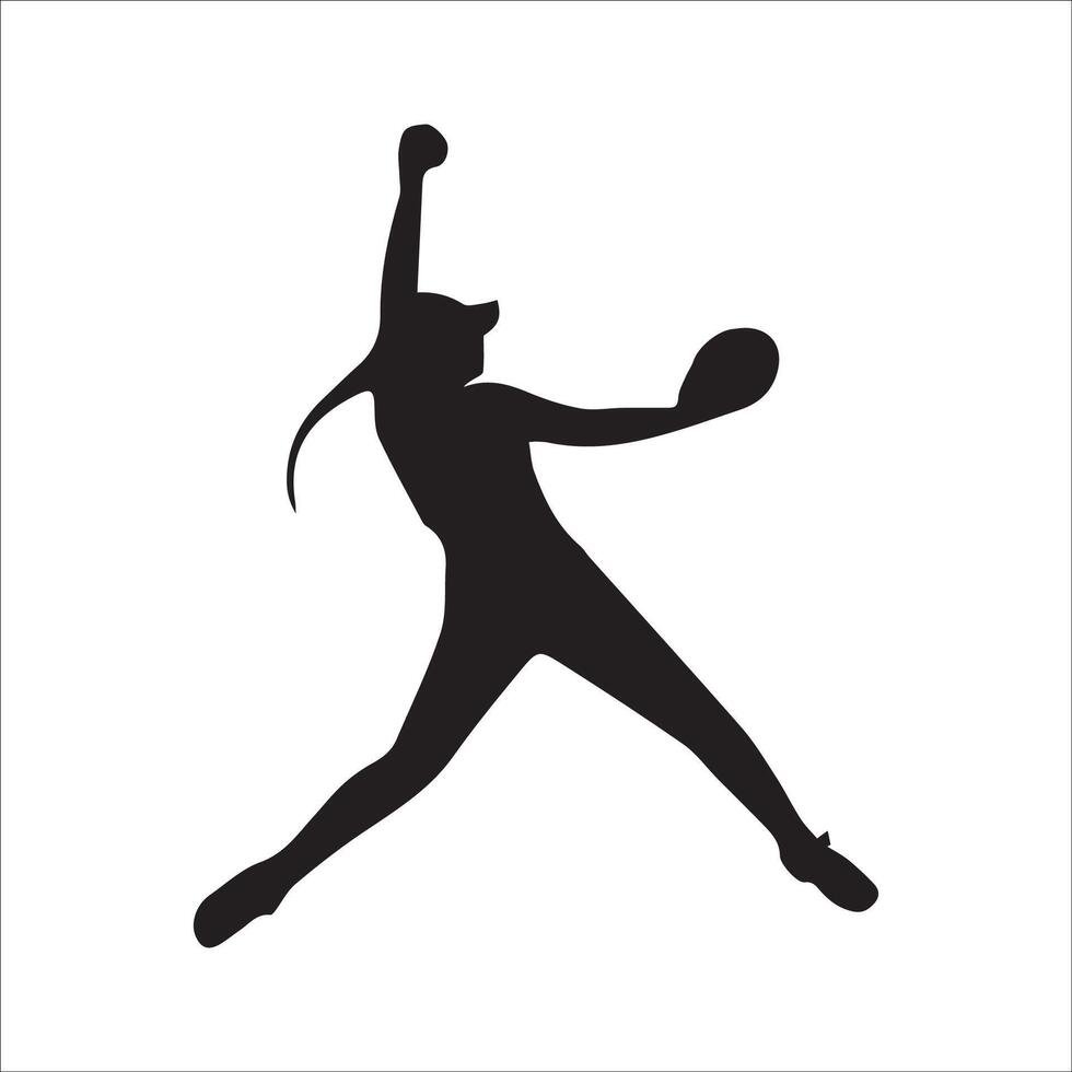 Set of Baseball player silhouette , Softball silhouette collection size eps 10 vector