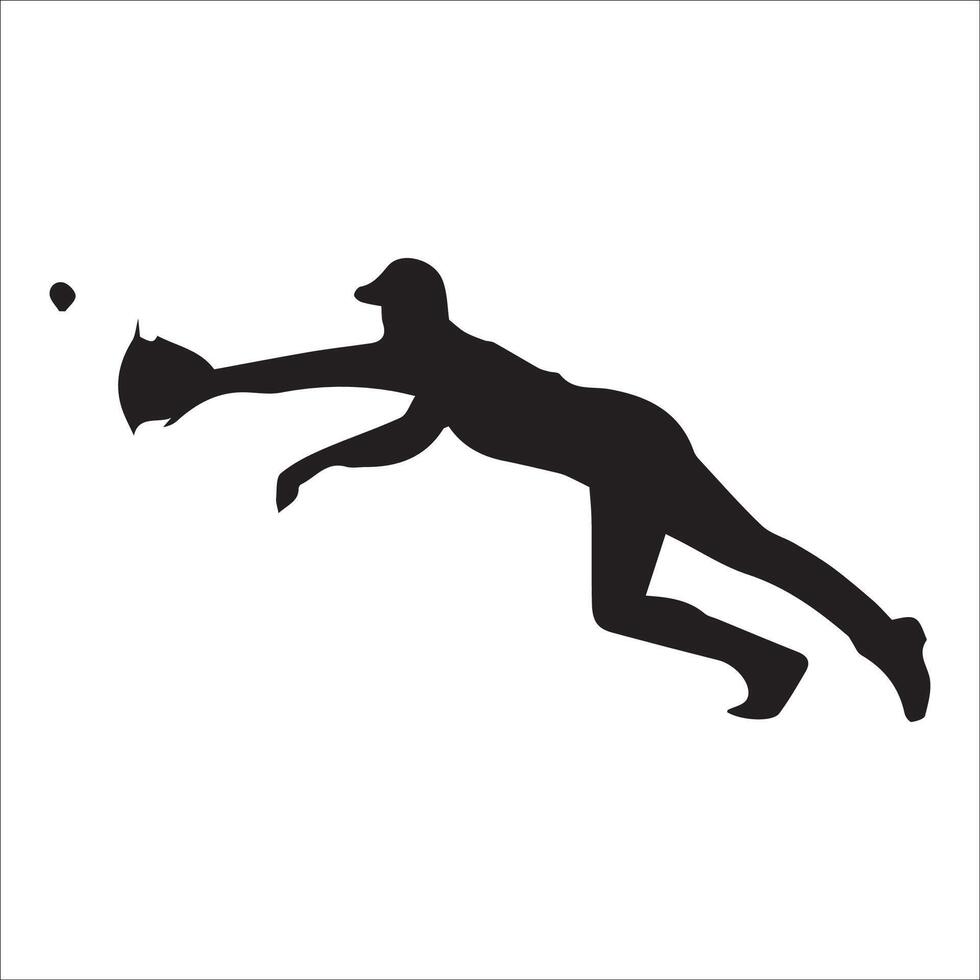 Set of Baseball player silhouette , Softball silhouette collection size eps 10 vector