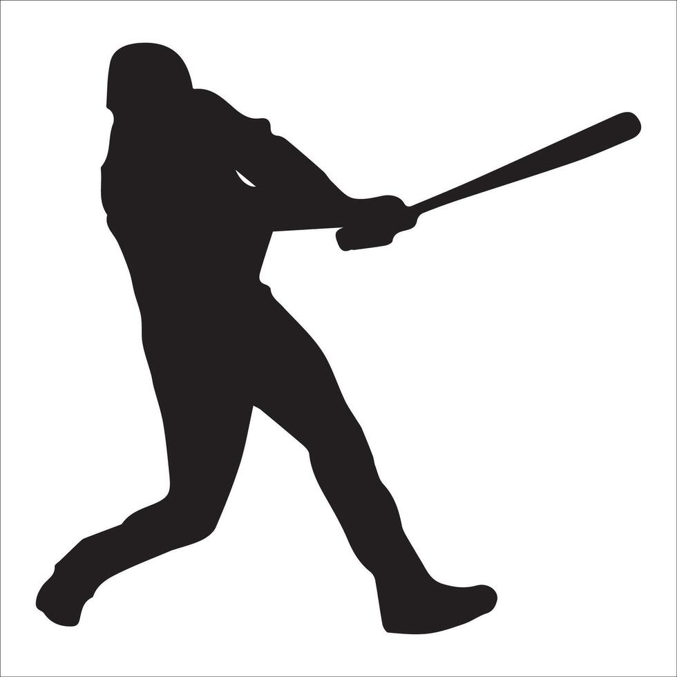 Set of Baseball player silhouette , Softball silhouette collection size eps 10 vector