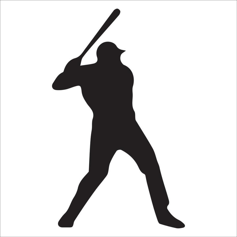 Set of Baseball player silhouette , Softball silhouette collection size eps 10 vector