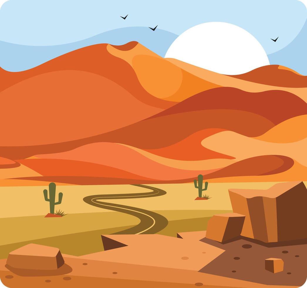 Desert Landscape Illustration vector