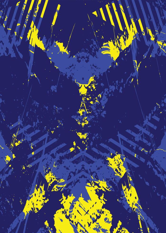 Sport jersey design template pattern with white abstract yellow blue background vector