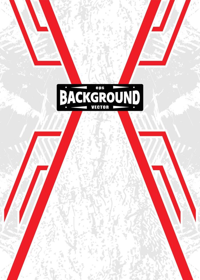 T-shirt sport jersey design template pattern on red and white background Illustration. vector