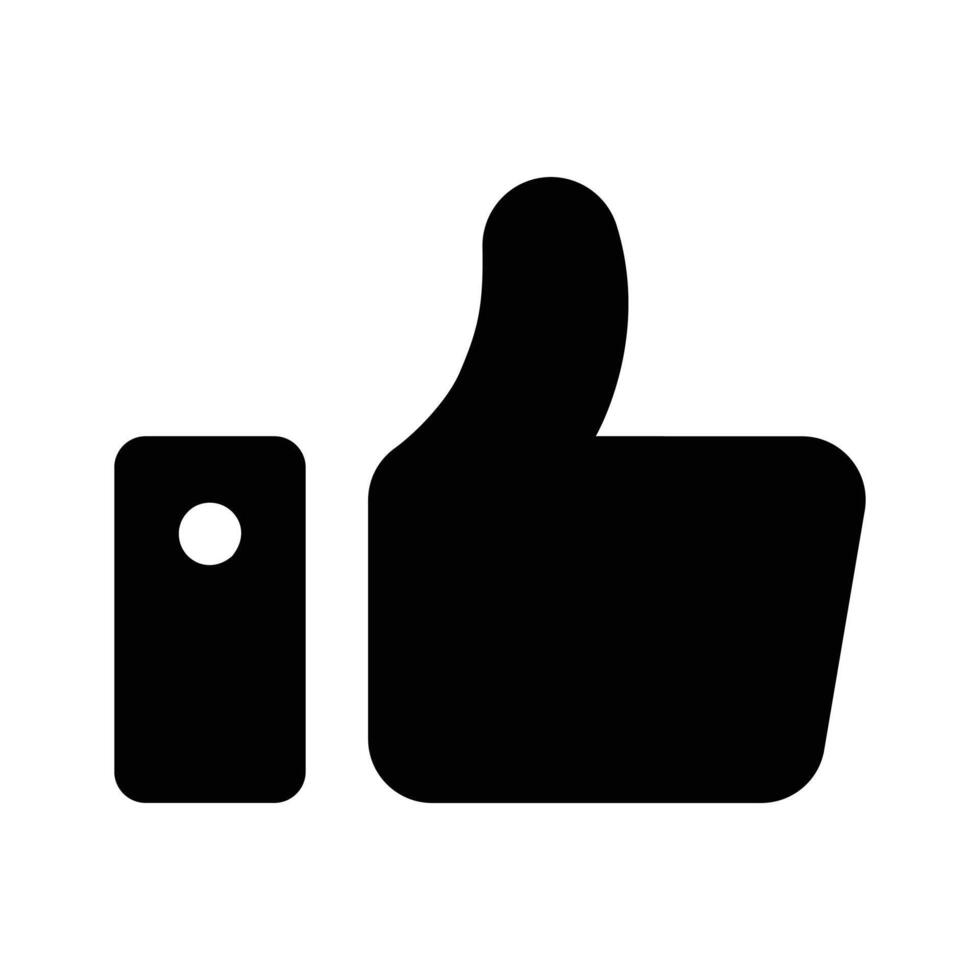 Thumbs up symbolizing social media response vector
