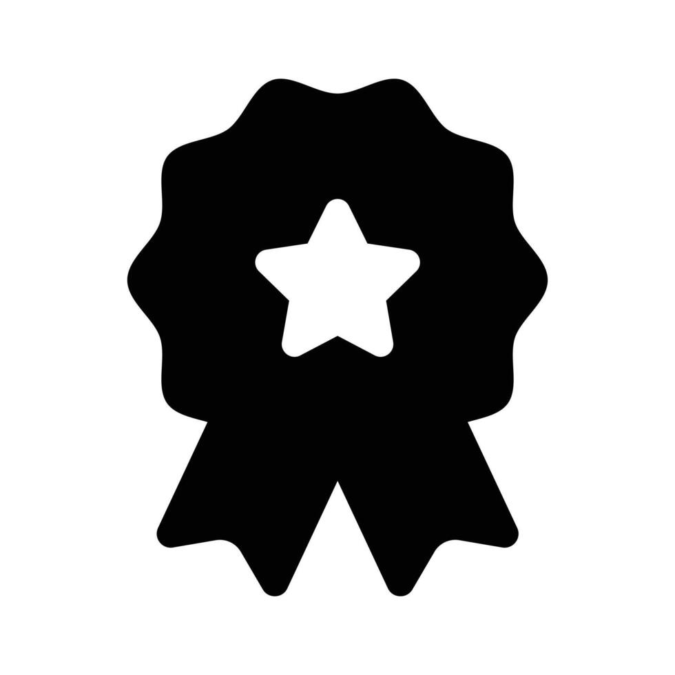 of star badge, modern icon of quality badge in editable style vector