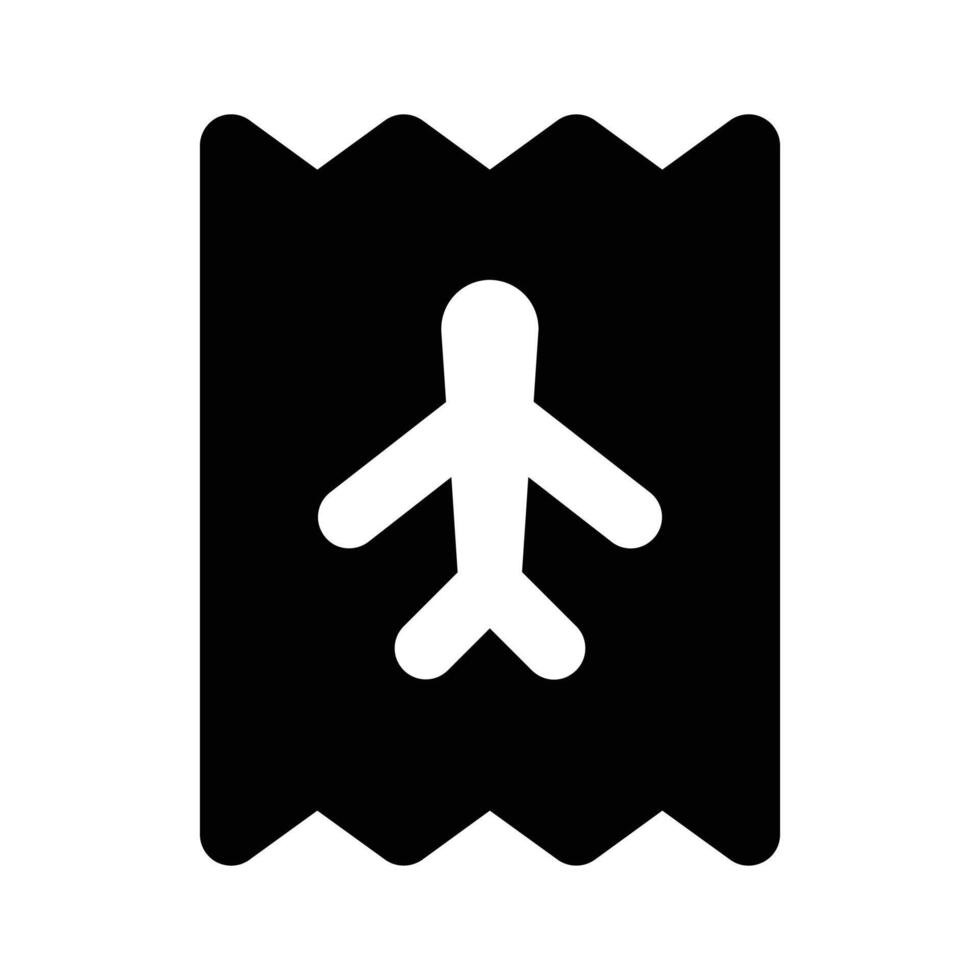 Icon of air ticket in hand design style, aeroplane ticket vector