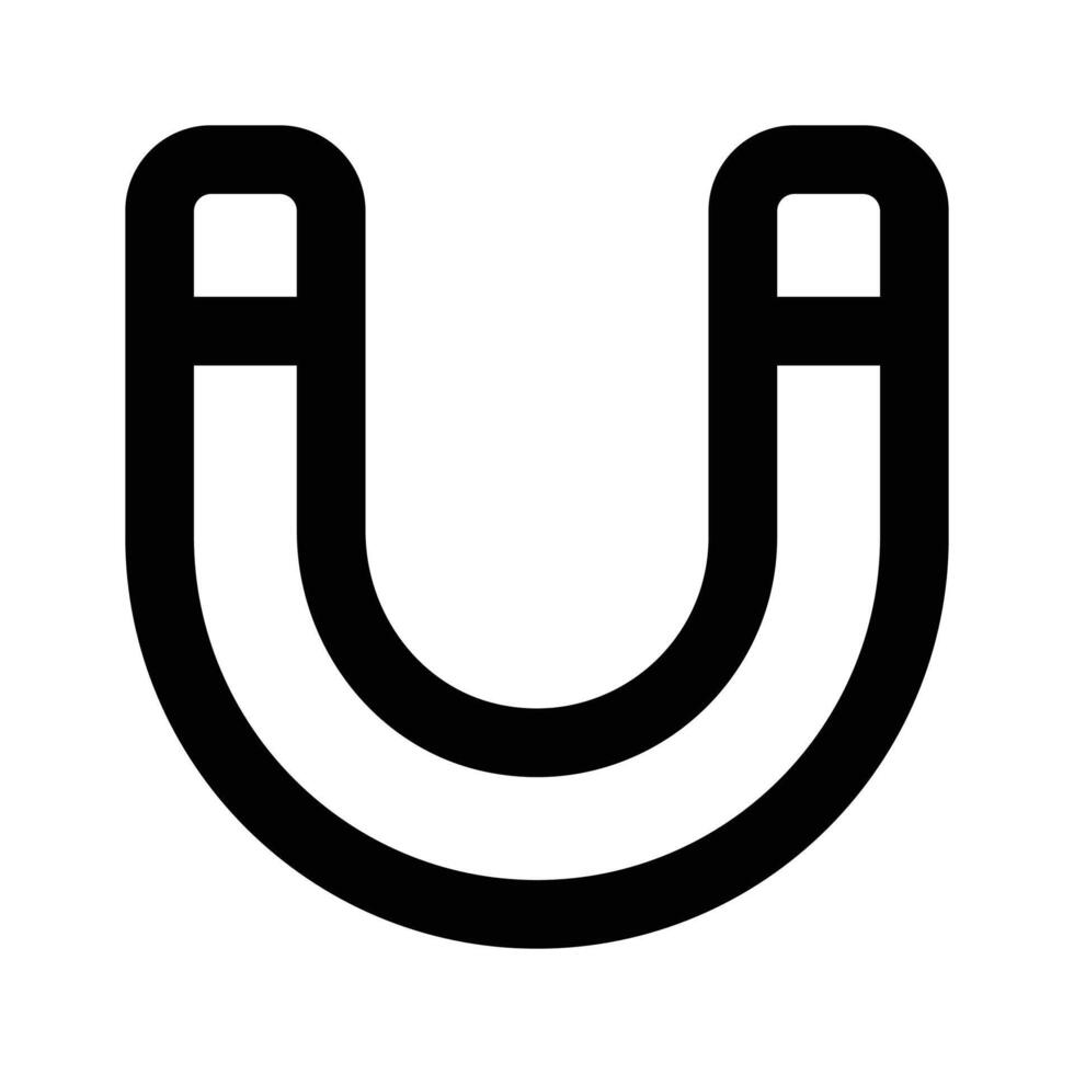 Physics magnet icon in flat style, scalable of attraction vector