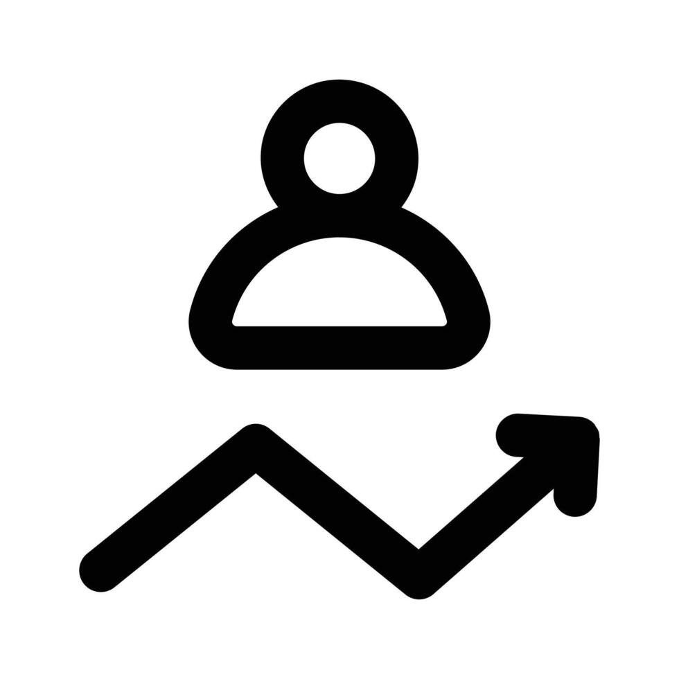 Check this beautifully designed icon of employee performance in trendy style, ready to use vector