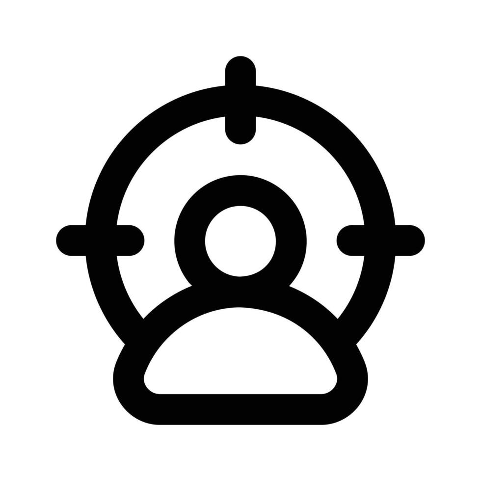 Pixel perfector icon of target audience, scalable and easy to use vector
