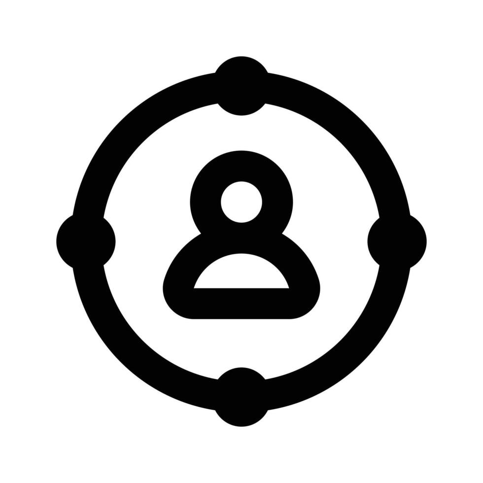 Pixel perfector icon of target audience, scalable and easy to use vector