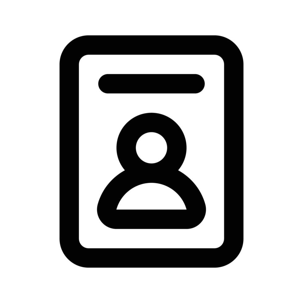 User on page denoting icon of personal profile, curriculum vitae vector