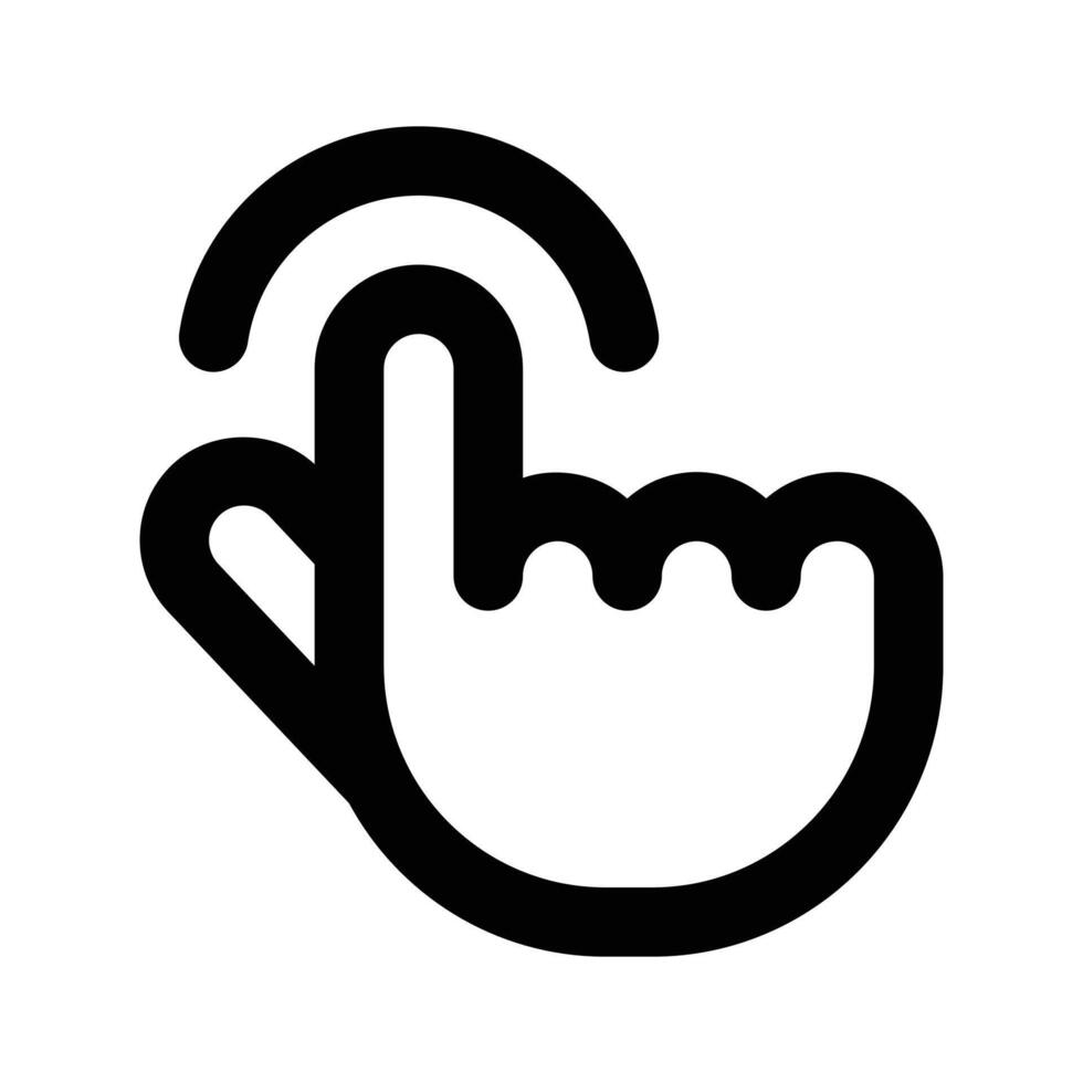 Modern technology, icon of finger tap, editable design vector