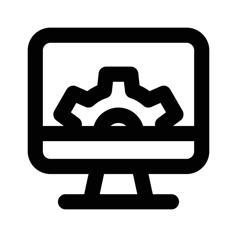 Get this amazon icon of computer setting in modern style vector