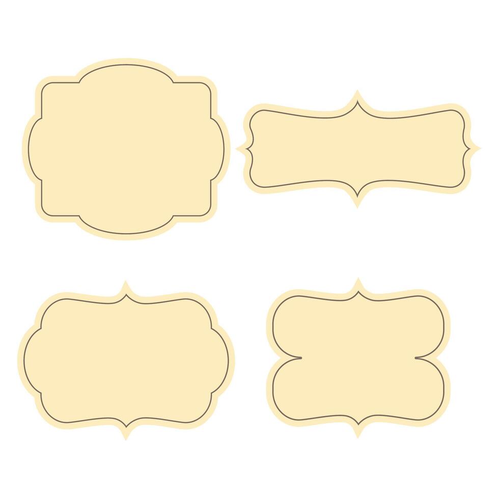 vintage style labels set isolated on white background vector