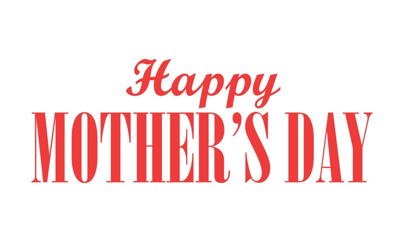Beautiful elegant Happy Mothers day text design vector
