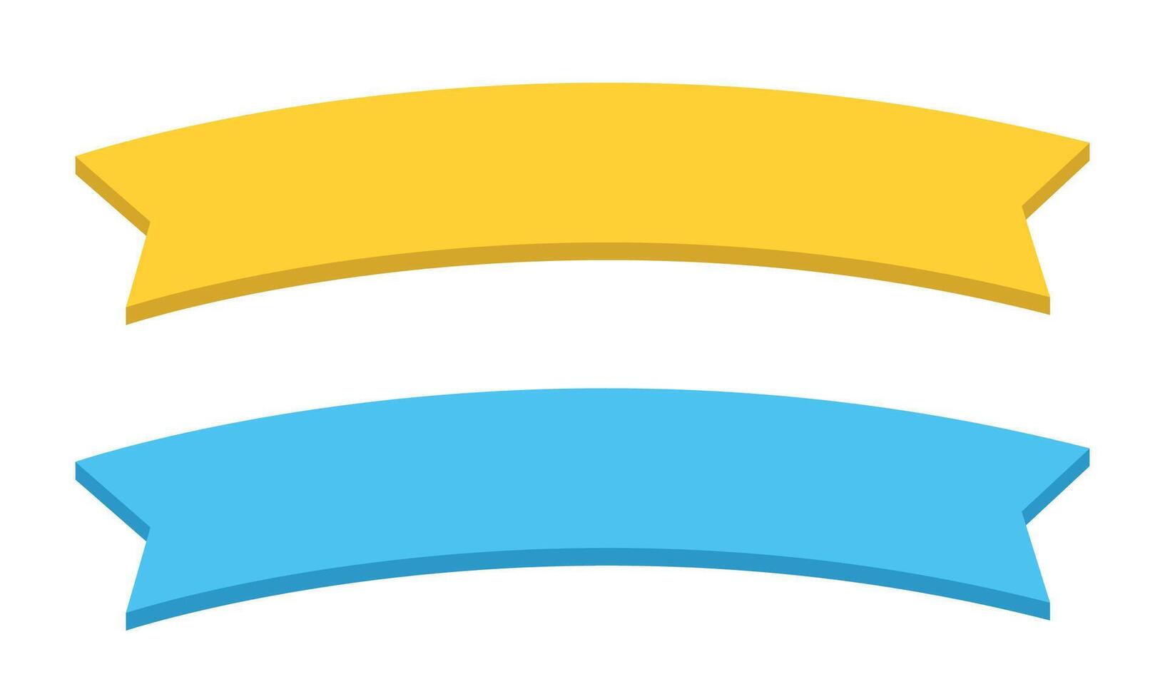 Ribbons Banners Badges Labels Design Elements On White Background vector