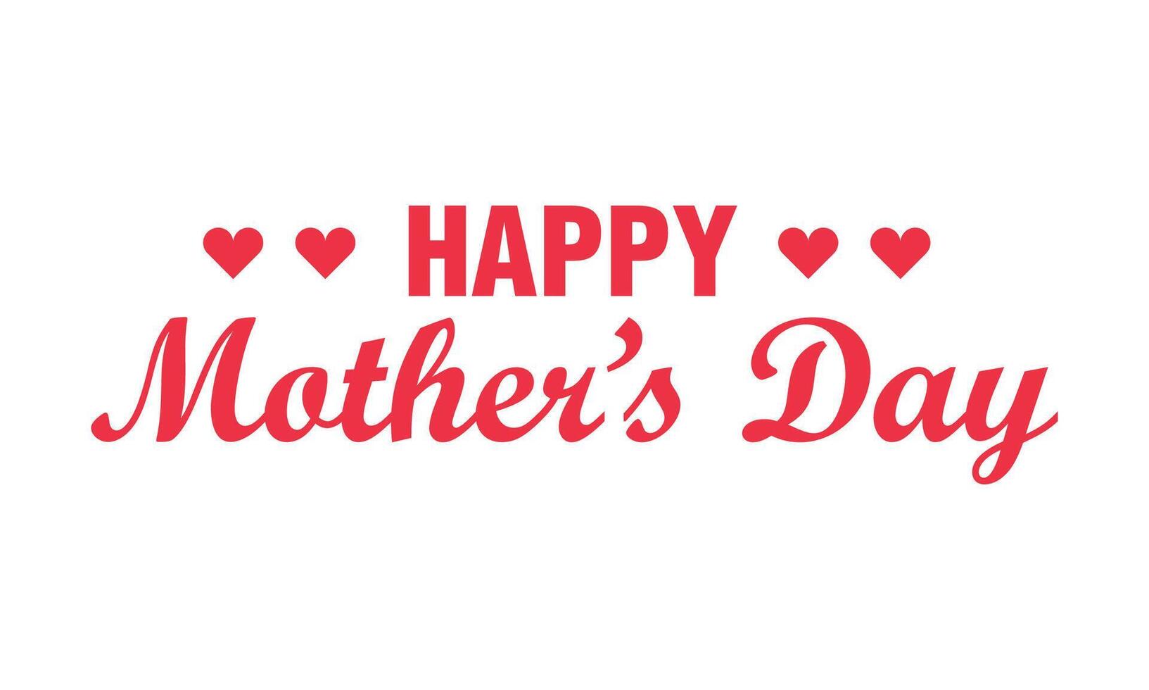 Beautiful elegant Happy Mothers day text design background vector