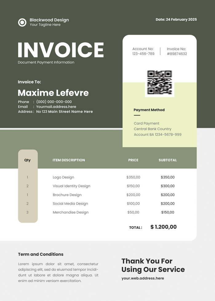 Invoice Design Tempates psd