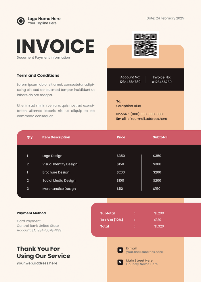 Invoice Design Tempates psd