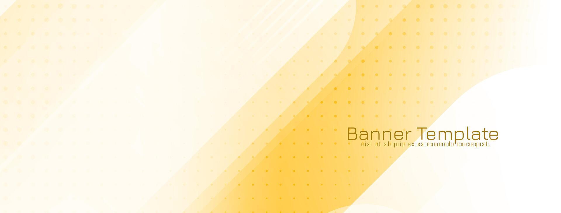 Yellow color modern geometric banner design vector