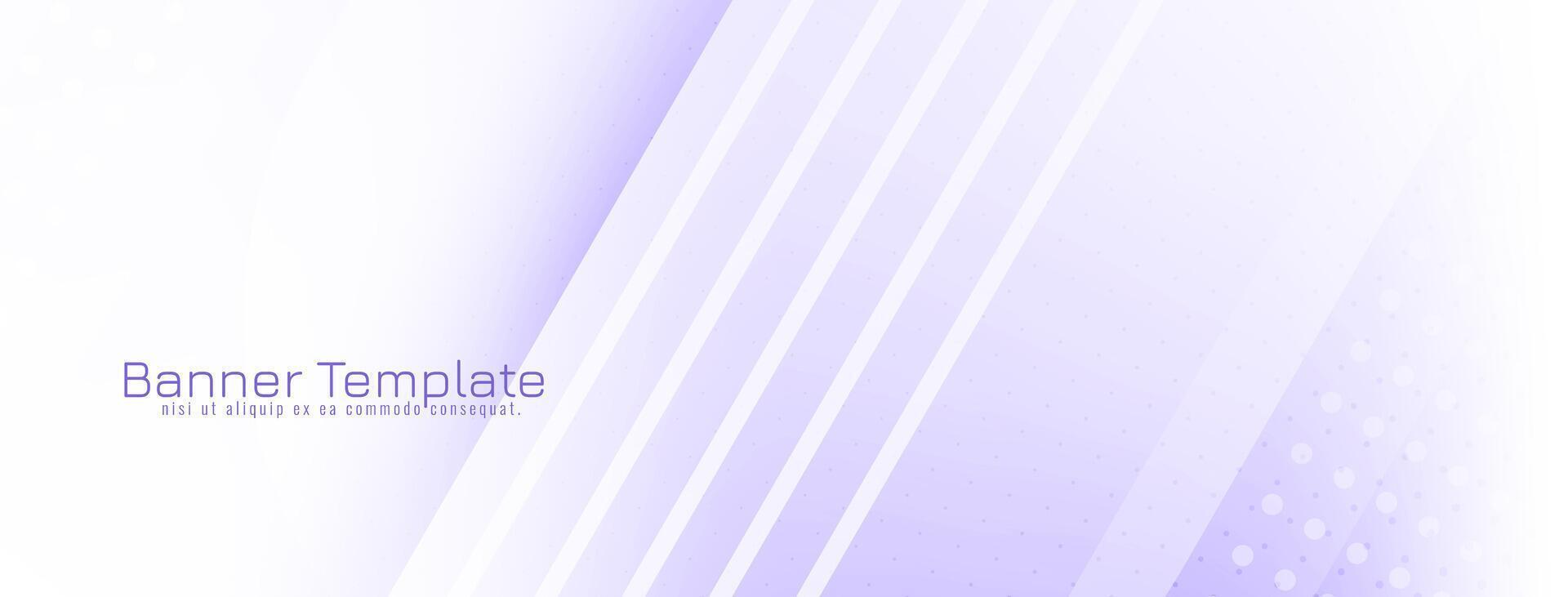Soft violet color geometric design modern business banner vector