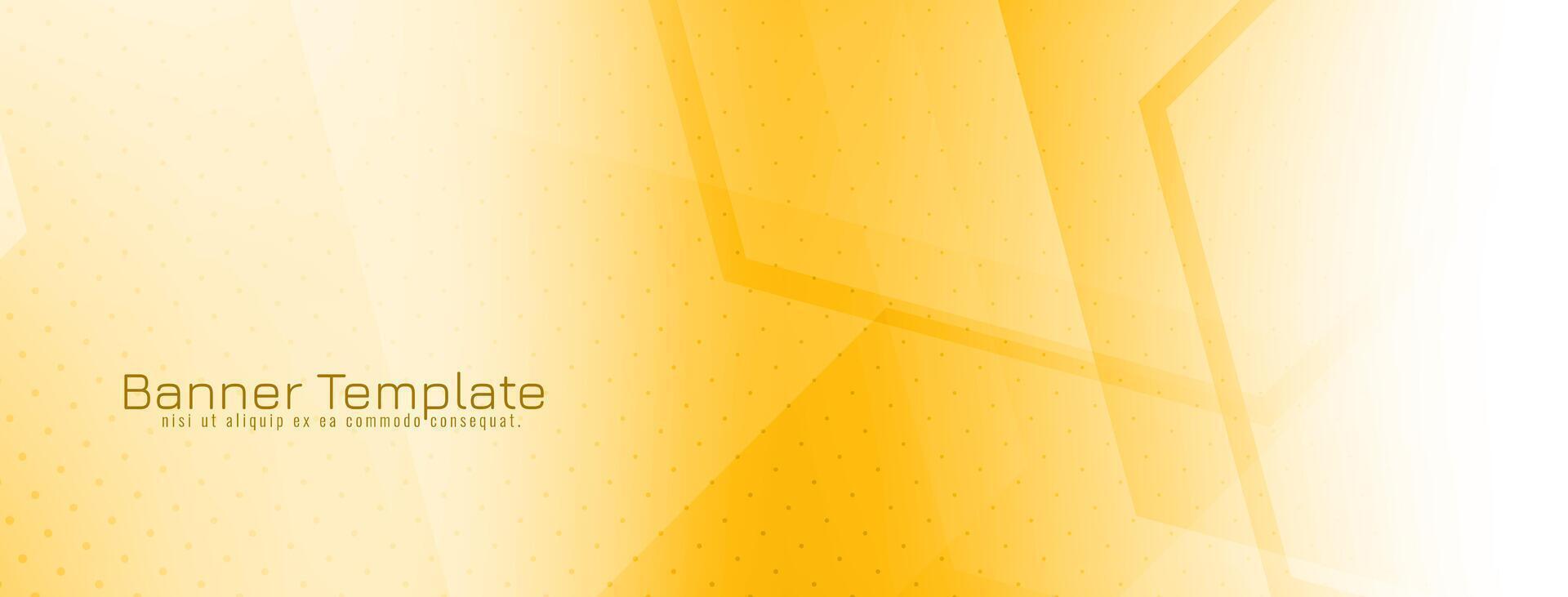 Modern soft yellow geometric design modern banner template vector