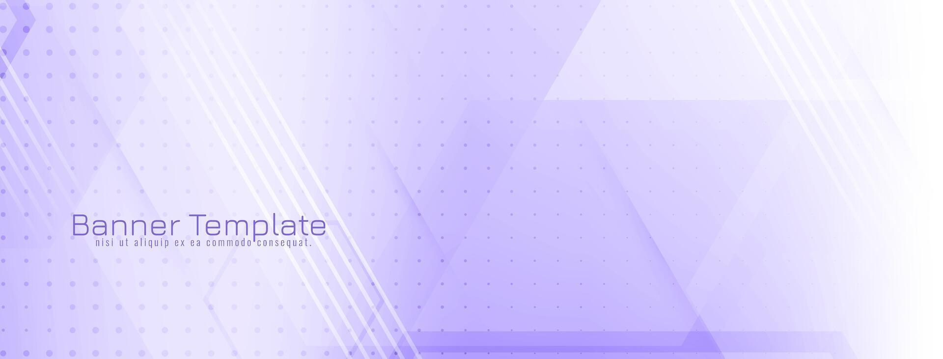 Elegant violet color modern geometric banner design vector