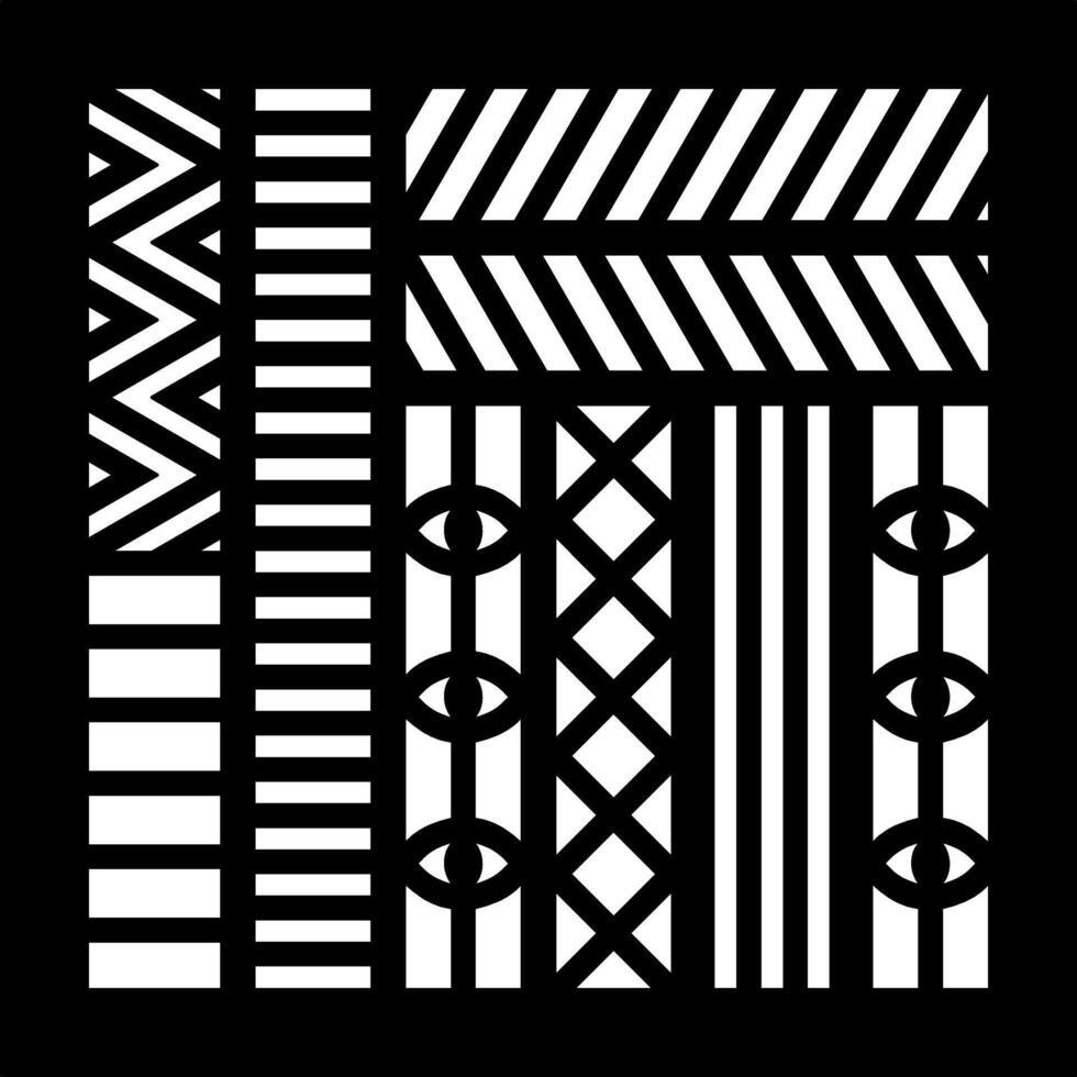 Geometric and simple pattern for panel, background, and cutting art vector