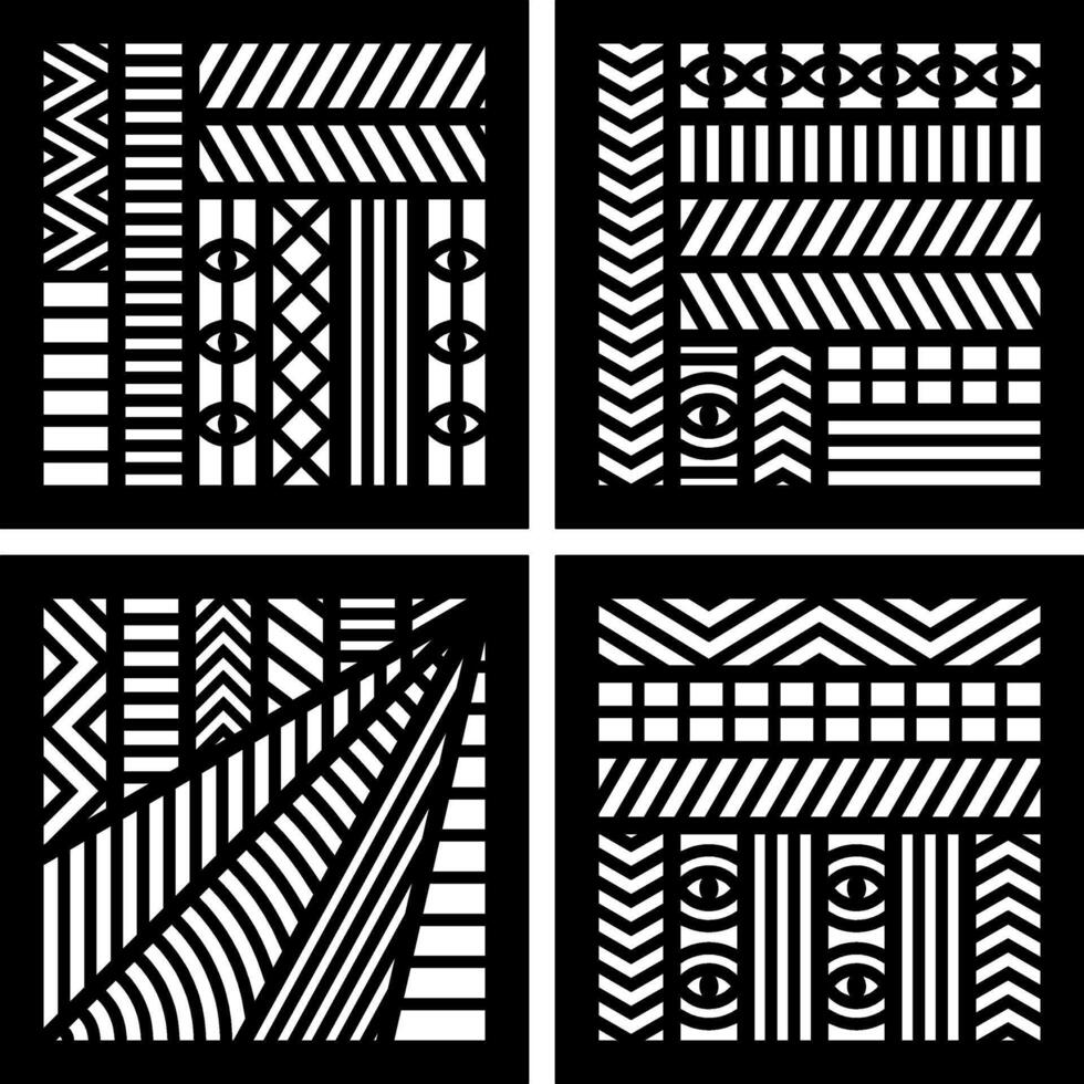 Geometric and simple pattern for panel, background, and cutting art vector
