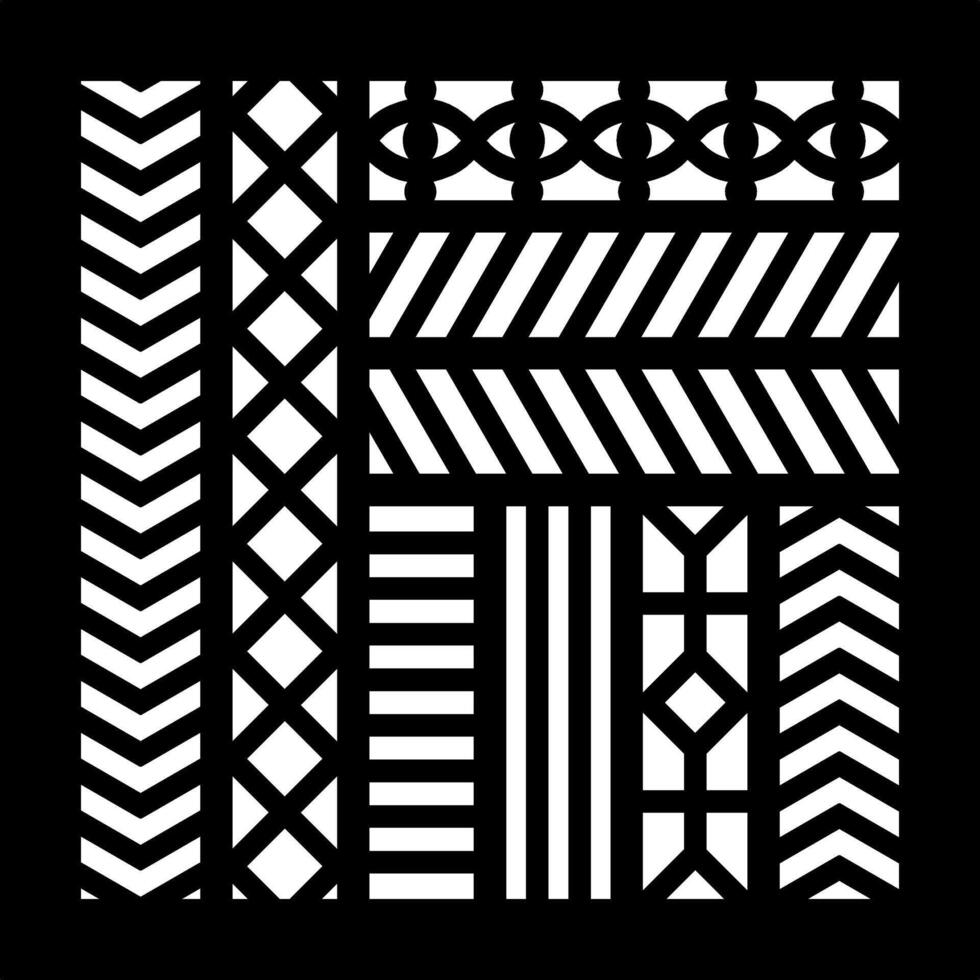Geometric and simple pattern for panel, background, and cutting art vector