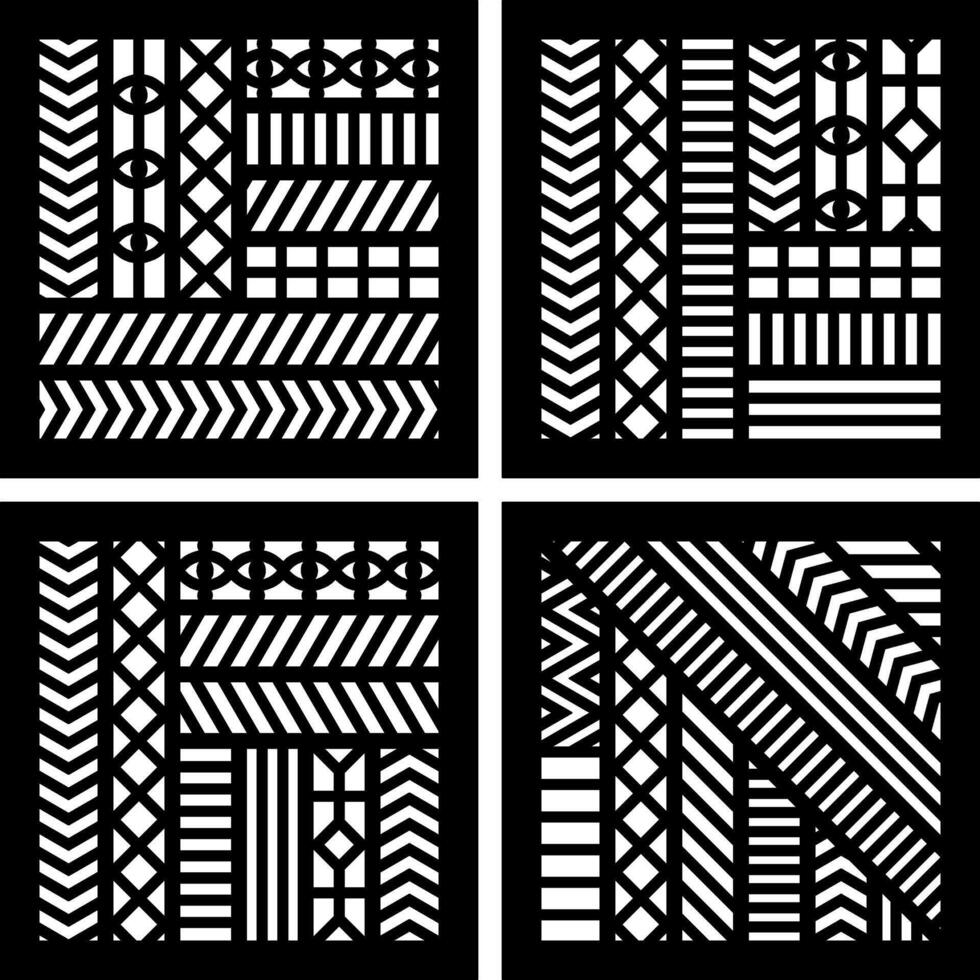 Geometric and simple pattern for panel, background, and cutting art vector