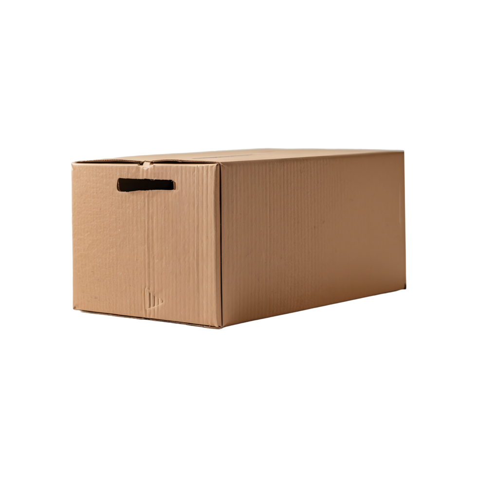 Empty cardboard box isolated on a transparent background png