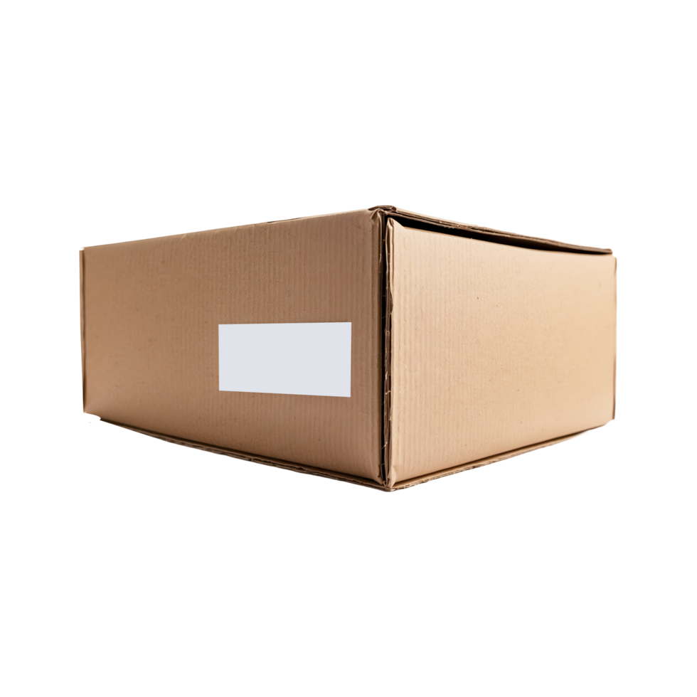 Empty cardboard box isolated on a transparent background png