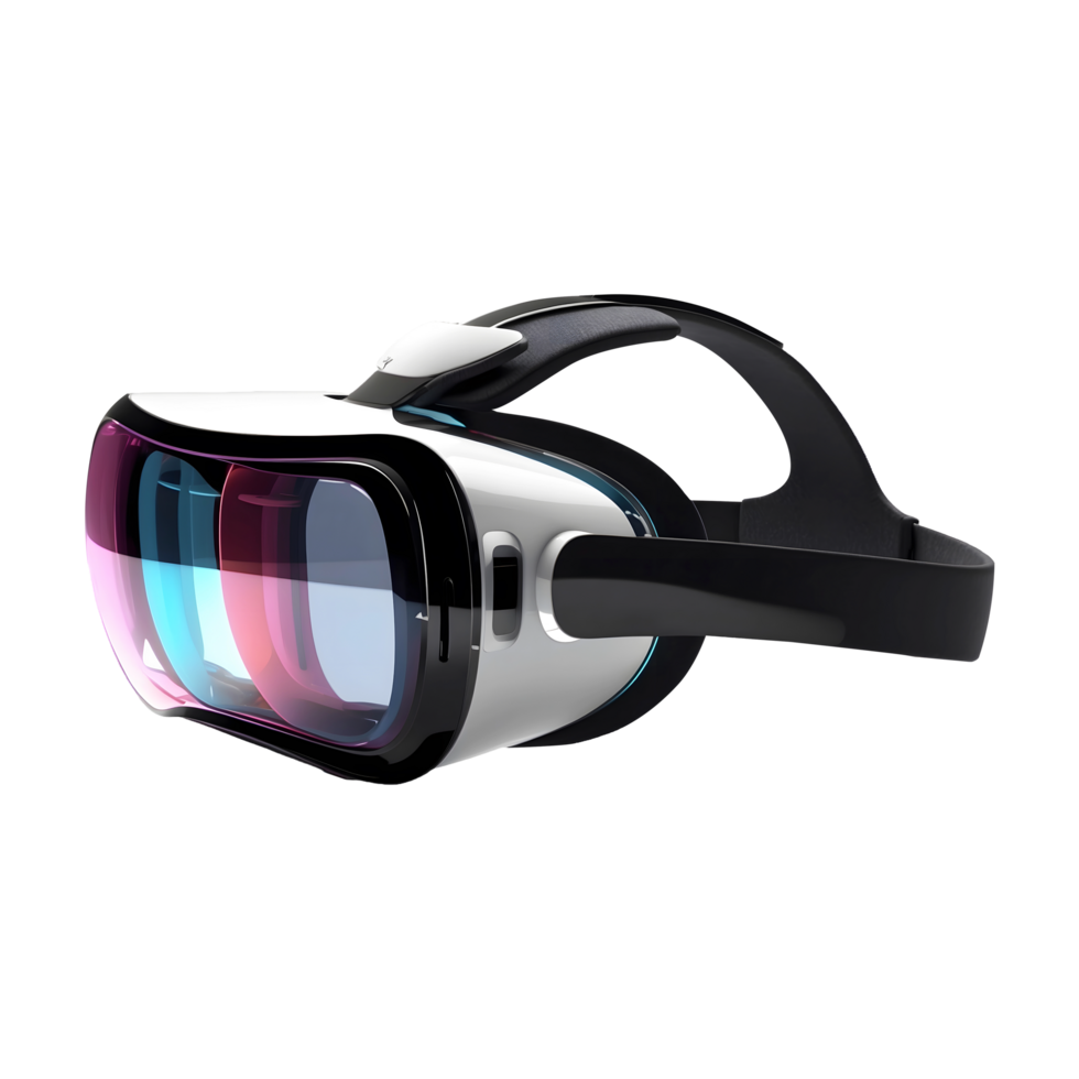 Modern 3d virtual reality goggles headset, vr isolated on a transparent background Connection, technology, new generation png